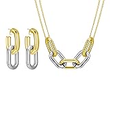 MYDREZIV Jewelry Set for Women, Chunky Necklace for Women, Dangle Earrings for Women, Necklace and Earring Set