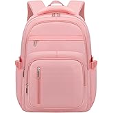 KBTYE Cute School Backpack for Women Men Casual Travel Laptop Backpack Aesthetic Lightweight College Bookbags for Kids(Pink)