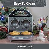 Quest Double Deep Fill Pie Maker 700W Non-Stick 9cm Crimping Edge Cutter view 4