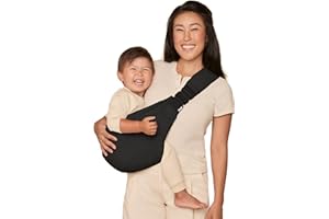 Ergobaby Upsie Hip Sling – Onyx Black Baby Carrier – Lightweight, Adjustable Sling for Toddlers – Breathable & Ergonomic Design
