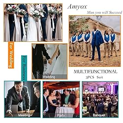 Mens White Suits Slim Fit 2 Piece Suit Set