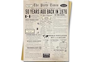 Large 50 Years Old Birthday Gifts for Women Men,Happy 50th Birthday Card for Husband Wife, Retro 50 Years Old Birthday Gifts 