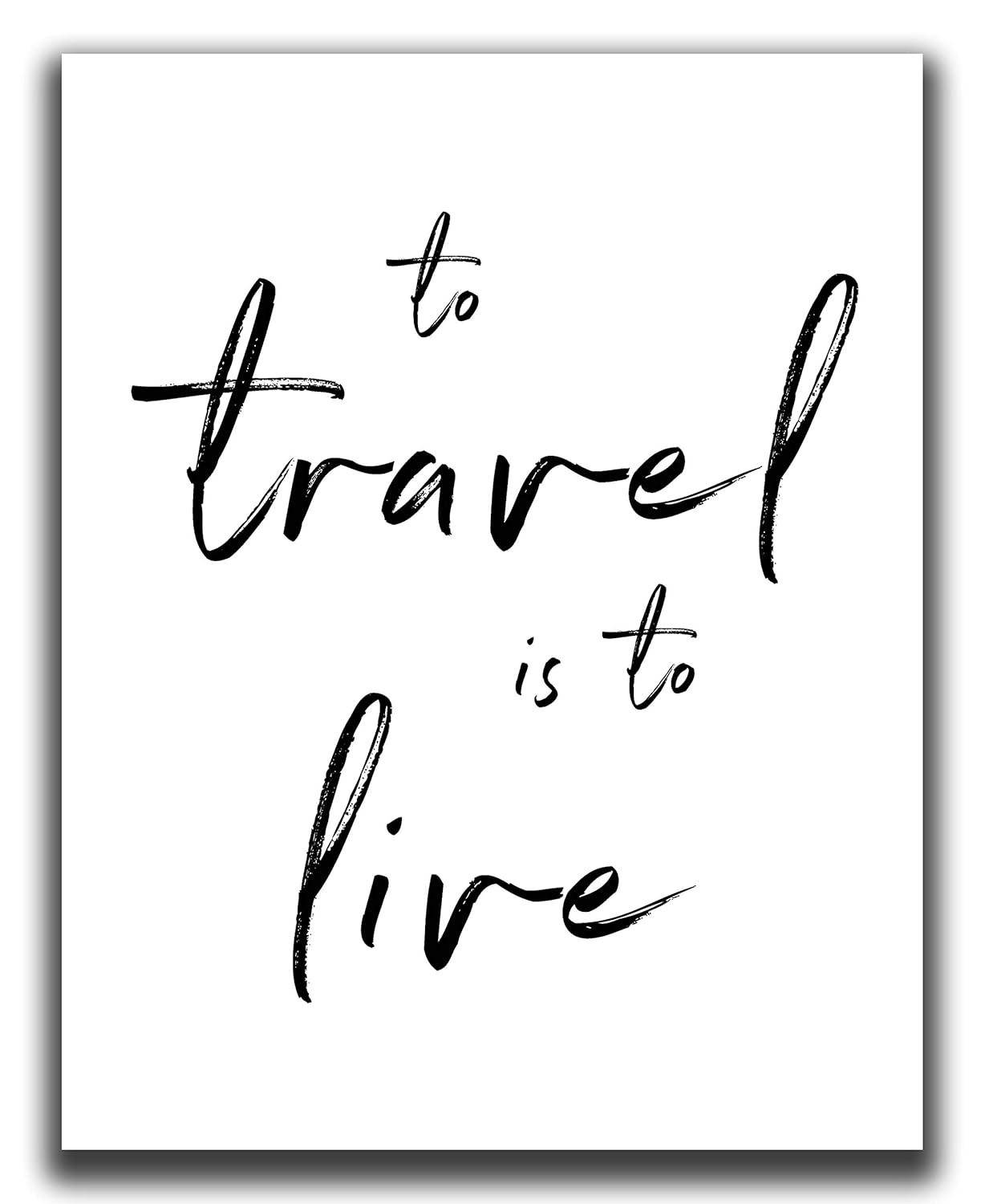 Amazon.com: To Travel Is To Live Wall Art Print - 11x14" UNFRAMED Print