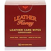 Leather Honey Conditioner Wipes: Restore Leather On-The-Go. Protect & Condition Any Color of Leather Couches, Car Seats, Purses, Shoes, Bags & Tack. Made in the USA! 10 Non-Toxic, Ready-to-Use Wipes