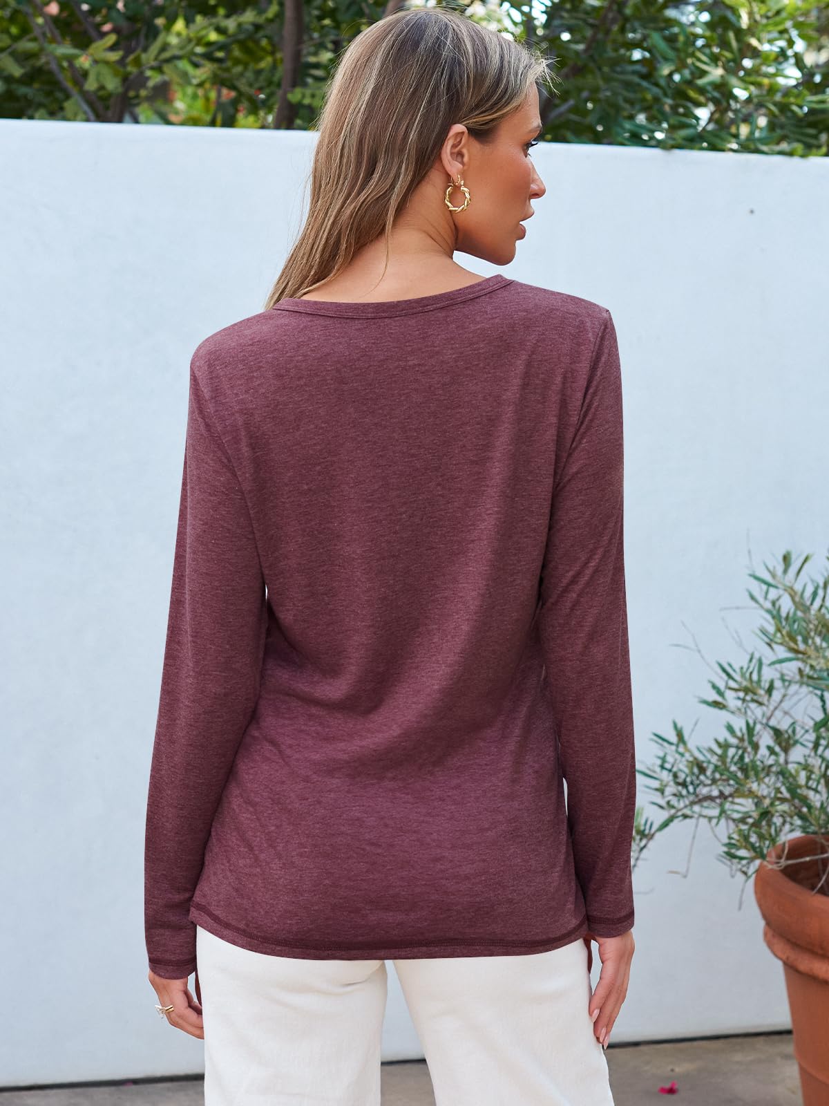 AUTOMET Long Sleeve Shirts for Women Business Casual Tops Fall Fashion Clothes Workout Plus Size Teacher School Outfits 2025