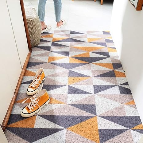 Amazon 玄関マット 屋外 テラスマット フリーカット 玄関 マット 80 1cm 室外 ドアマット 洗える かわいい おしゃれ 屋外用ドアマット 泥落とし 泥落としマット No 泥おとし 汚れ落とし テラス ベランダ 劣化しにくい 通気性 カットできる 北欧風 玄関マット