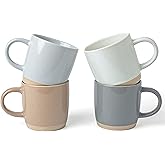 famiware Coffee Mugs for 4, 13 oz Mug Set, Dringking Cup with Handle for Coffee, Tea, Cocoa, Milk, Milkyway serise, Multi-color