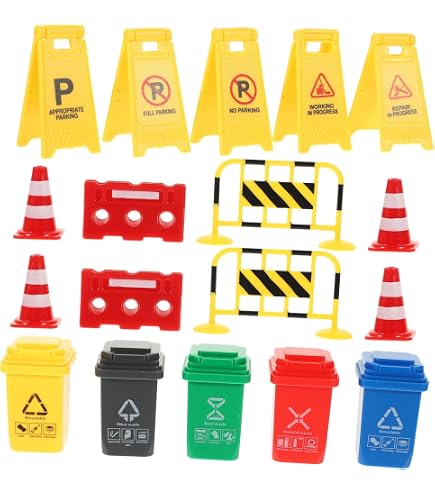 Toddmomy 20pièces Décorations Miniatures De Panneaux Routiers De Signes Pour Paysage Accessoires Charmants Pour Jardin Et Maison