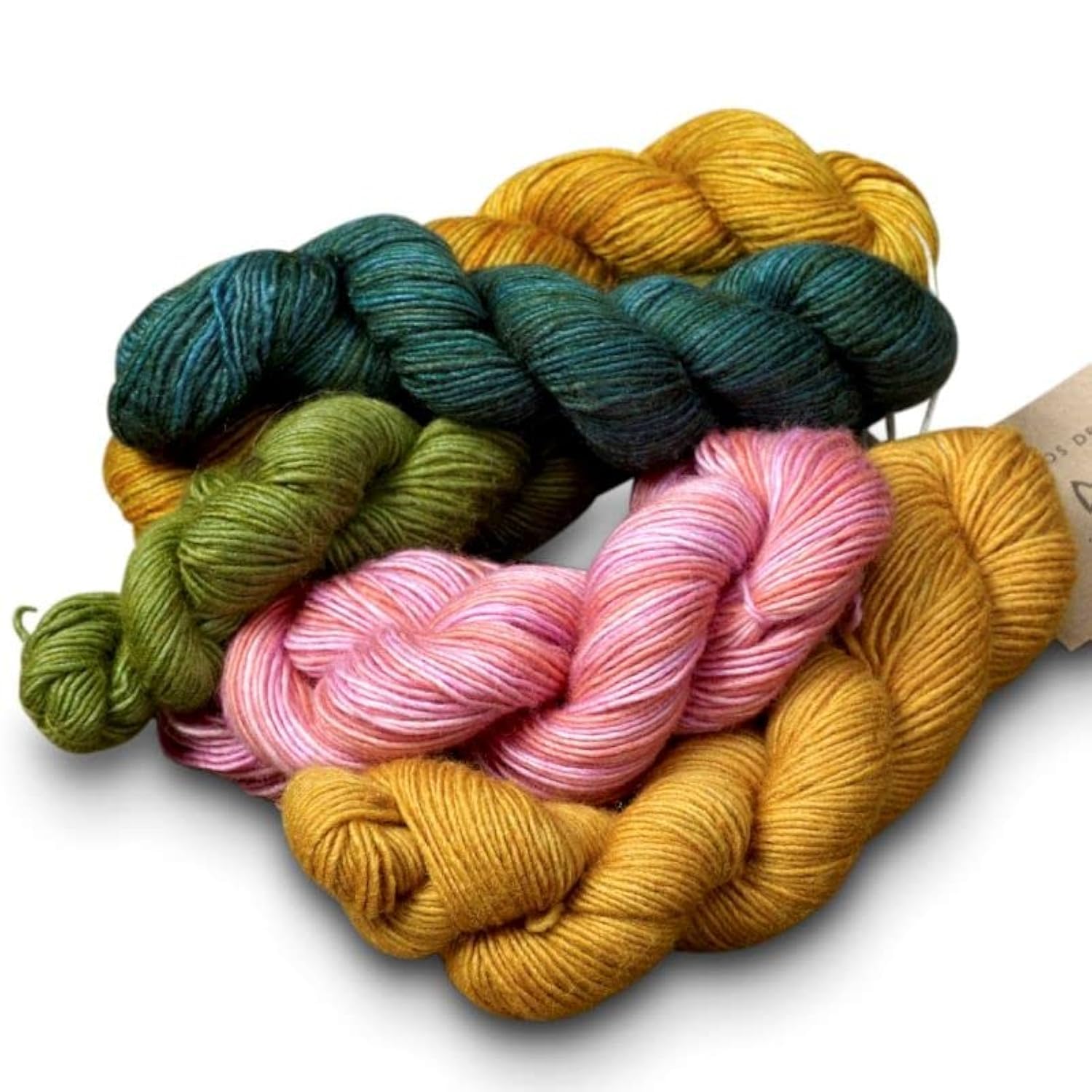 Manos Del Uruguay Silk Blend Fino Mini-Skein Set 4 Dorothea, 5 x 20g, Merino Silk Hand Dyed Yarn