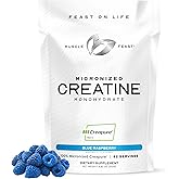 Muscle Feast Creapure - Micronized Creatine Monohydrate Powder | Premium Pre-Workout or Post-Workout | Creatine for Women & Men | Easy to Mix, Gluten-Free, Safe and Pure, (Blue Raspberry, 250g)