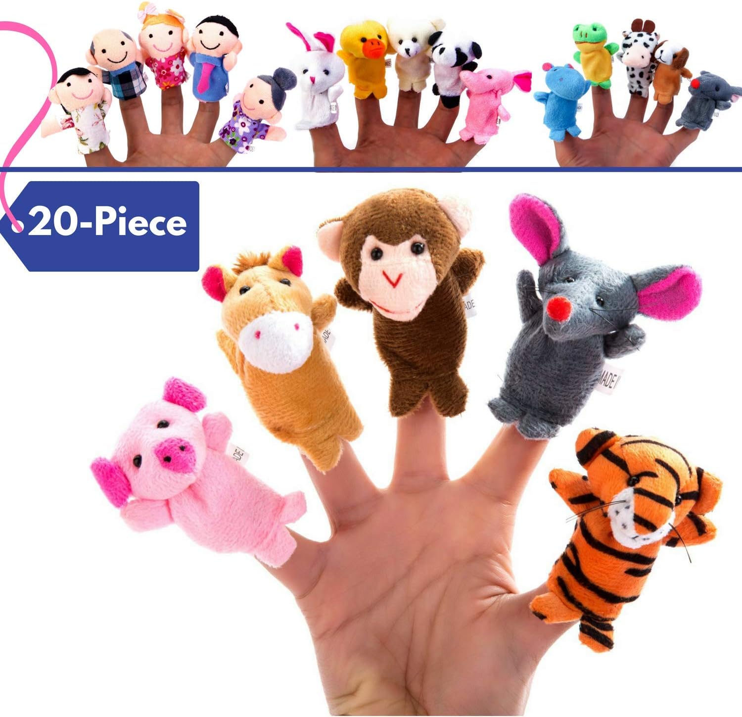 20 Piece Storytime Finger Puppets Set Cloth Puppets With 14 Animals 20 Piece Storytime Finger Puppets Set Cloth Puppets With 14 Animals