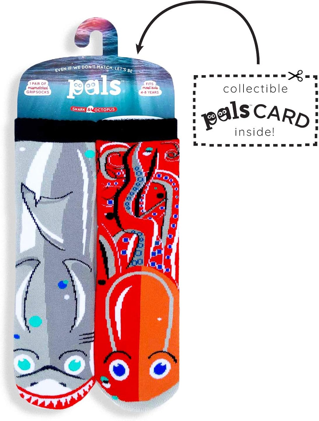 Pals Shark and Octopus Mismatched Socks, 1 EA: Sports & Outdoors