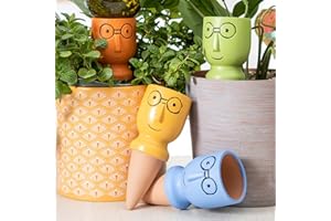 4 Pack Terracotta Watering Spikes, Vacation Self-Watering Planters Devices - Continuous Moisture with Slow Release Watering S
