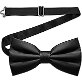 Pre-Tied Bow Tie Men, Adjustable Bowtie Classic Solid Color for Weddings, Dinners, Parties, Business, Proms Formal Occasions