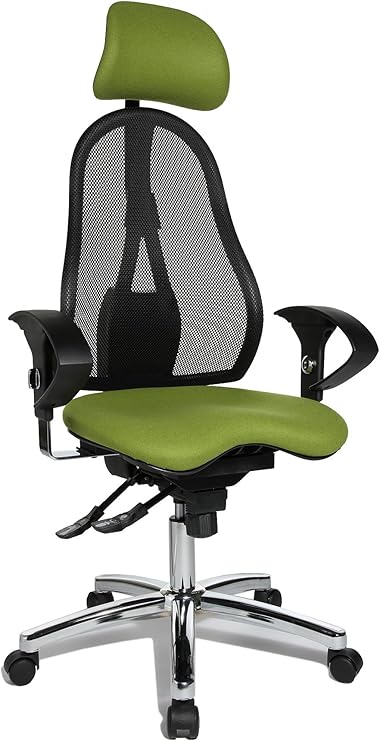 Topstar Sitness 45 Fitness Drehstuhl Burostuhl Schreibtischstuhl Inklusive Hohenverstellbare Armlehnen Und Kopfstutze Grun Amazon De Kuche Haushalt