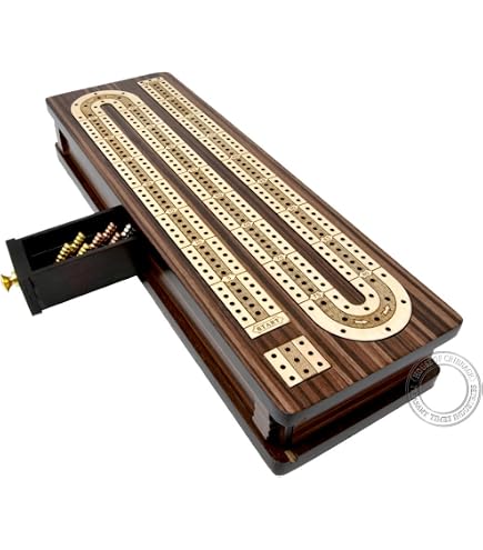 House Of Cribbage 2 Track 60 Points Brett – Baum Des Lebens Holz Cribbage Board | Reiseformat Mit 6 Messing-Heringen