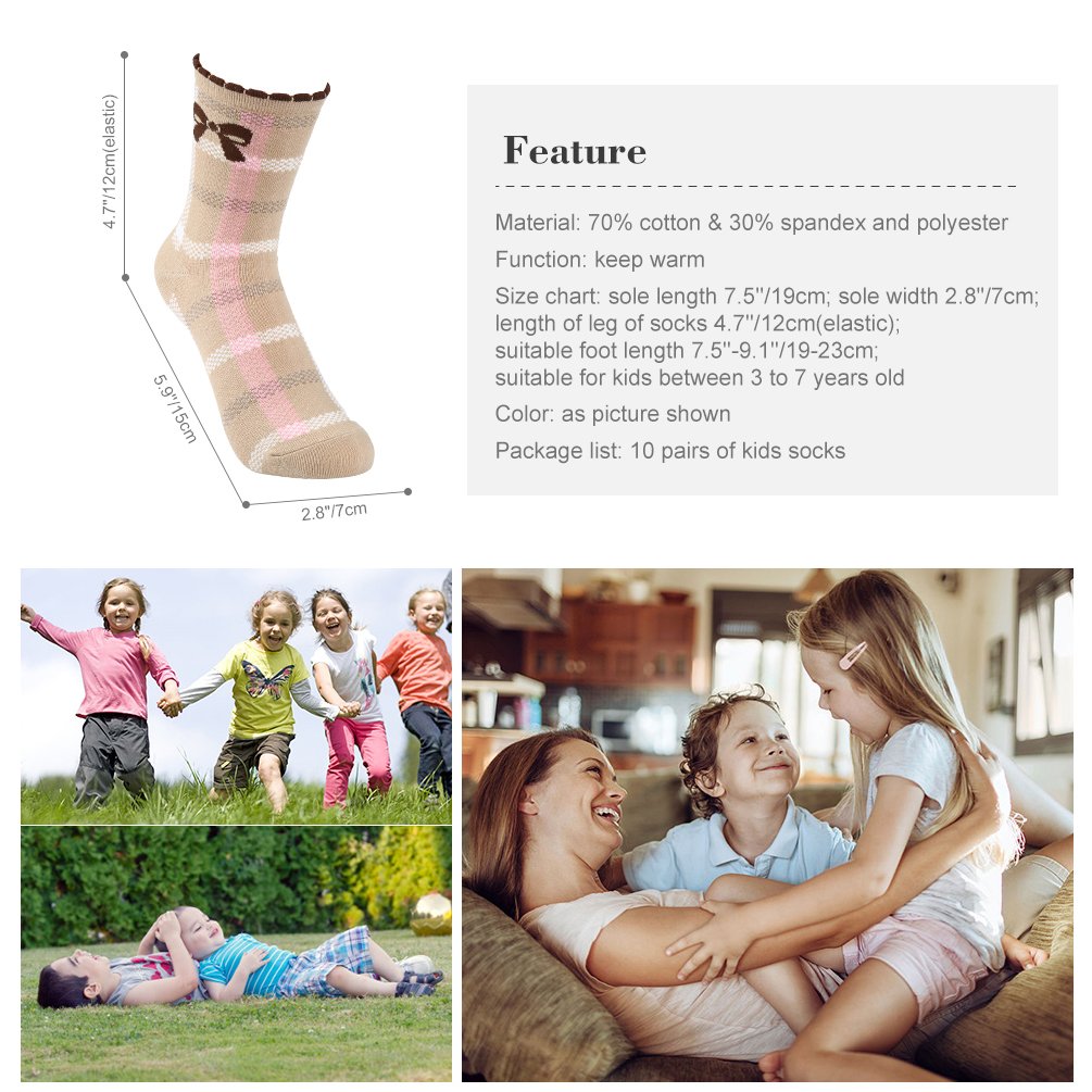 VBIGER Niñas Calcetines Calcetines de algodón Casual Calcetines de dibujos animados adorable