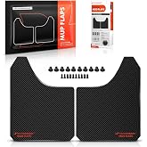 A-Premium Universal Mud Flaps for Trucks, Semi Trucks, SUV, Pickup | 2 Pack Front Rear Splash Guards, Durable Black Mudguards with Installation Hardware, Drilling Required, Protect Vehicle Paint