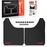 A-Premium 2 Pcs Black Universal Splash Guards Mud Flaps Mudflaps Mudguard Fender Flares for Car Pickup Truck SUV with Hardwar