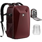 K&F CONCEPT Camera Backpack,Hardshell Photography DSLR Camera Bag with 15-15.6 Inch Laptop Compartment Hard Shell Camera Case Compatible with Canon/Nikon/Sony/DJI Mavic Drone