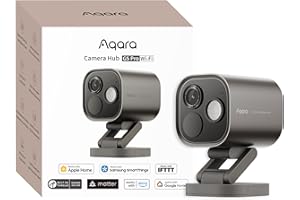 Aqara 4MP Camera Hub G5 Pro WiFi, True Color Night Vision Security Camera Outdoor, 2.4/5Ghz WiFi, HomeKit Secure Video, Threa