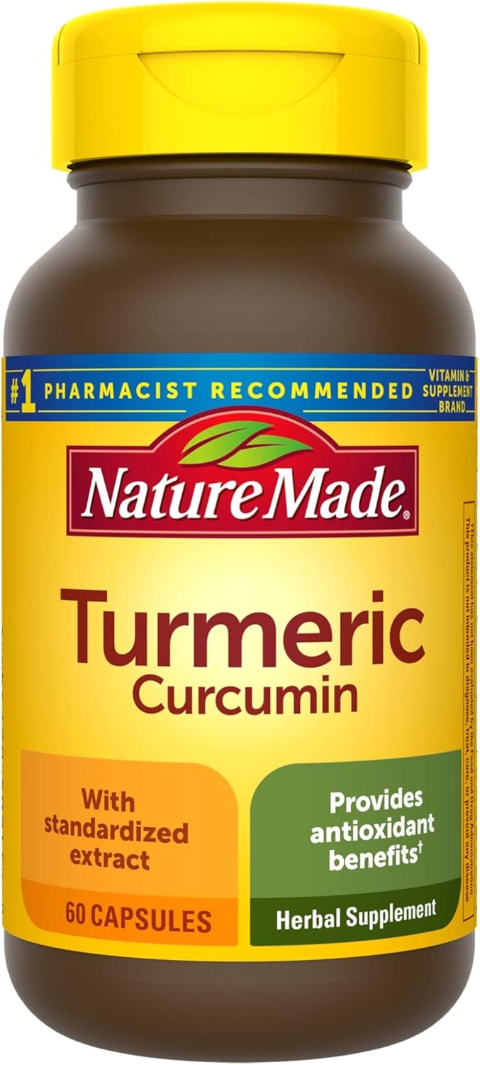 Nature Made Turmeric 500 mg Capsules, 60 Count for Antioxidant Support† (Packaging May Vary): Health & Personal Care