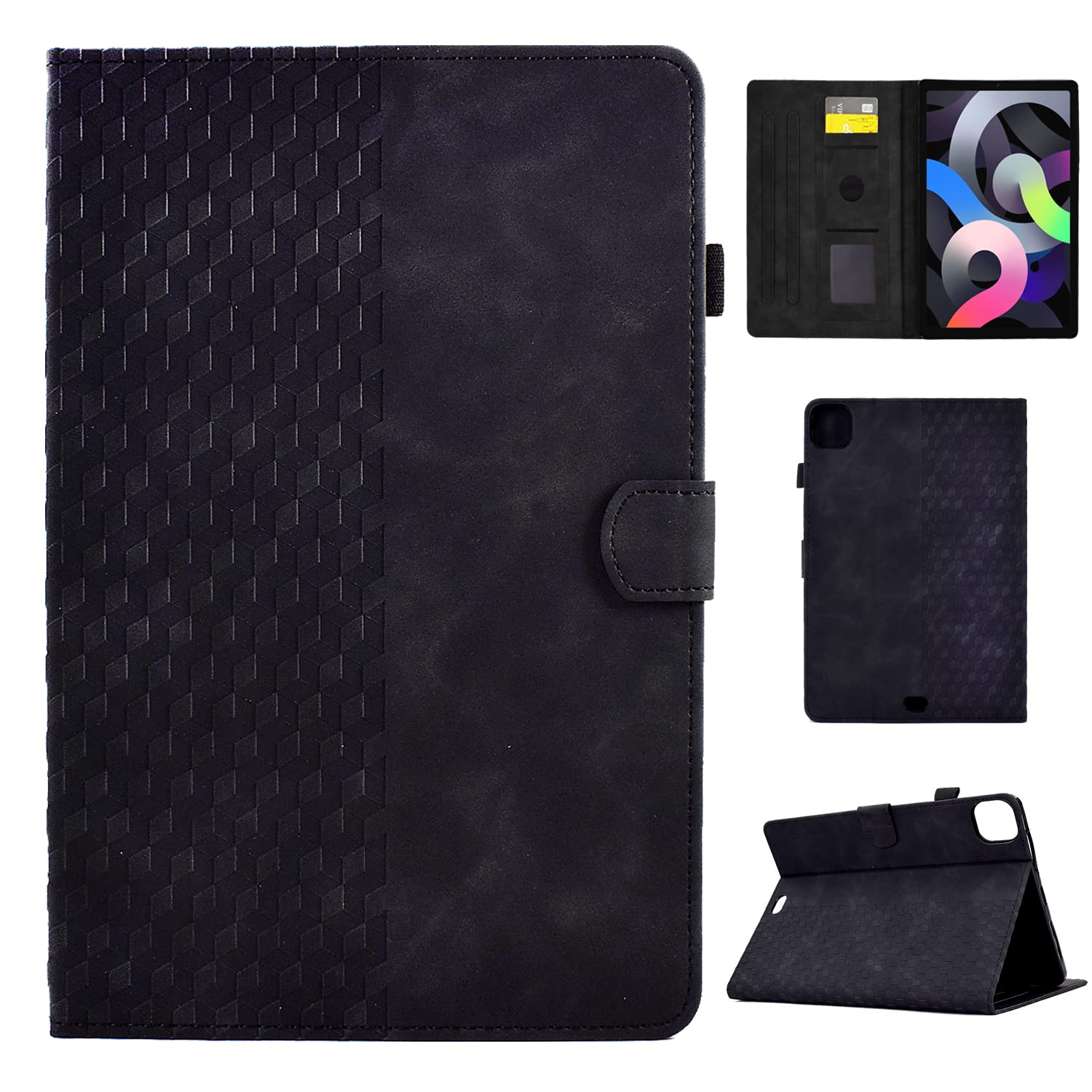 CASAFUNY iPad Air Case, 11 Inch M2, PU Leather Protective Case with Multi-Angle Stand, Auto Sleep/Wake for iPad Air 6/5/4 Gen, Black — image 1