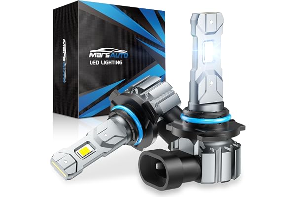 Marsauto 9005 LED Headlight Bulbs, 900% Super Bright, Real 1:1 Design 9005 HB3 LED Bulb, 6000K Cool White Halogen Replacement