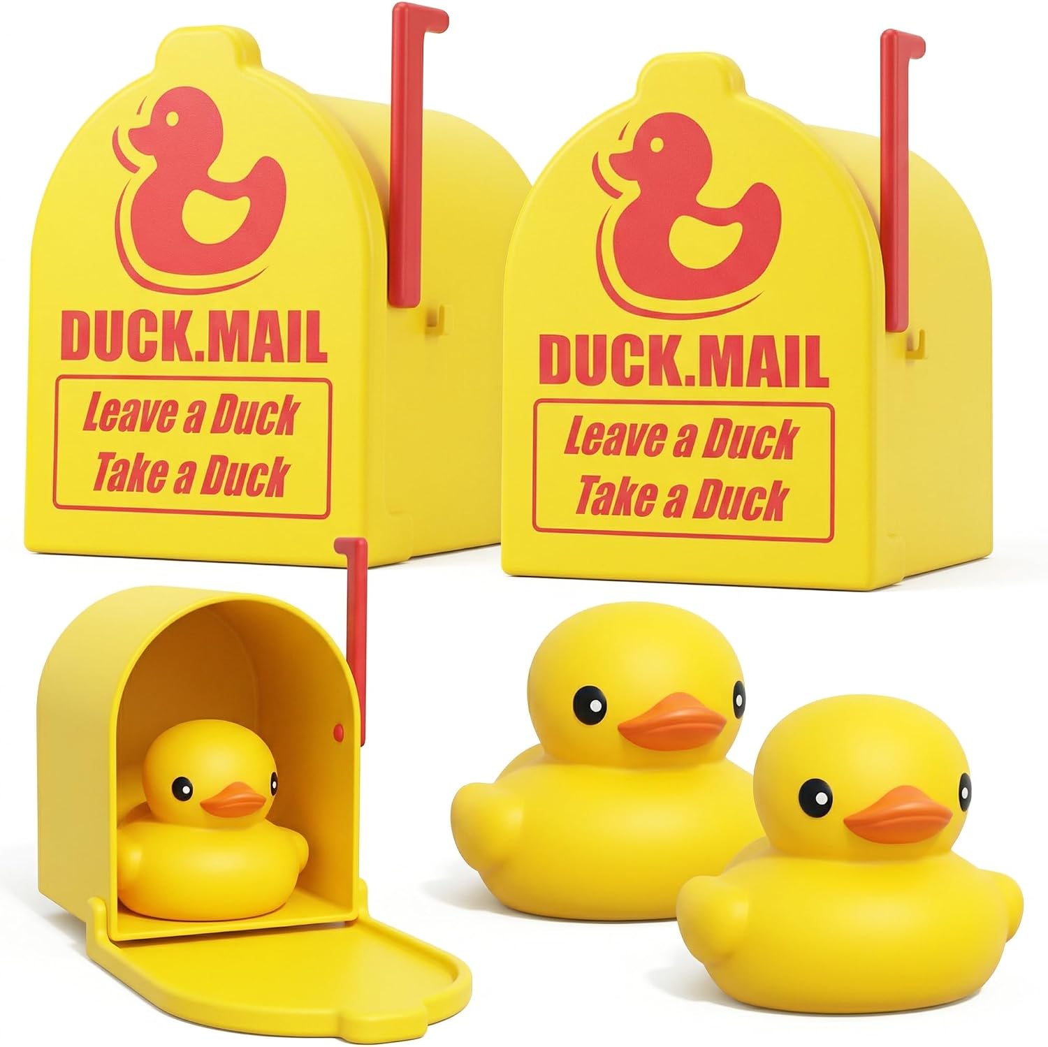 Maiguinzaa 2PCS Cruise Duck Mailbox, Magnetic Wall Mount for Cruise Ship Cabin Door, Cute Decor & Interactive Toy for Duck Hunting Game, Gift for Cruise Lovers (Yellow)