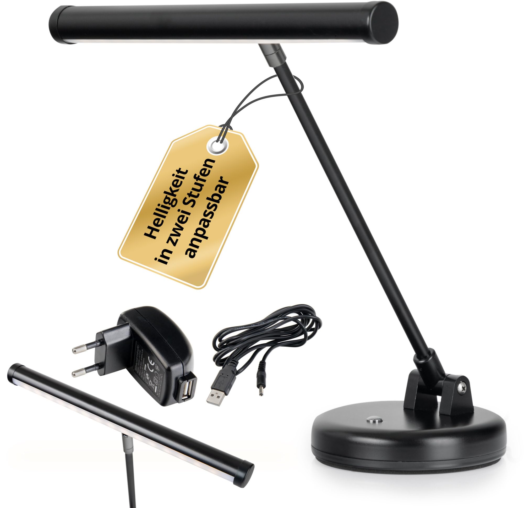 Show Lite LED Piano Lamp Black