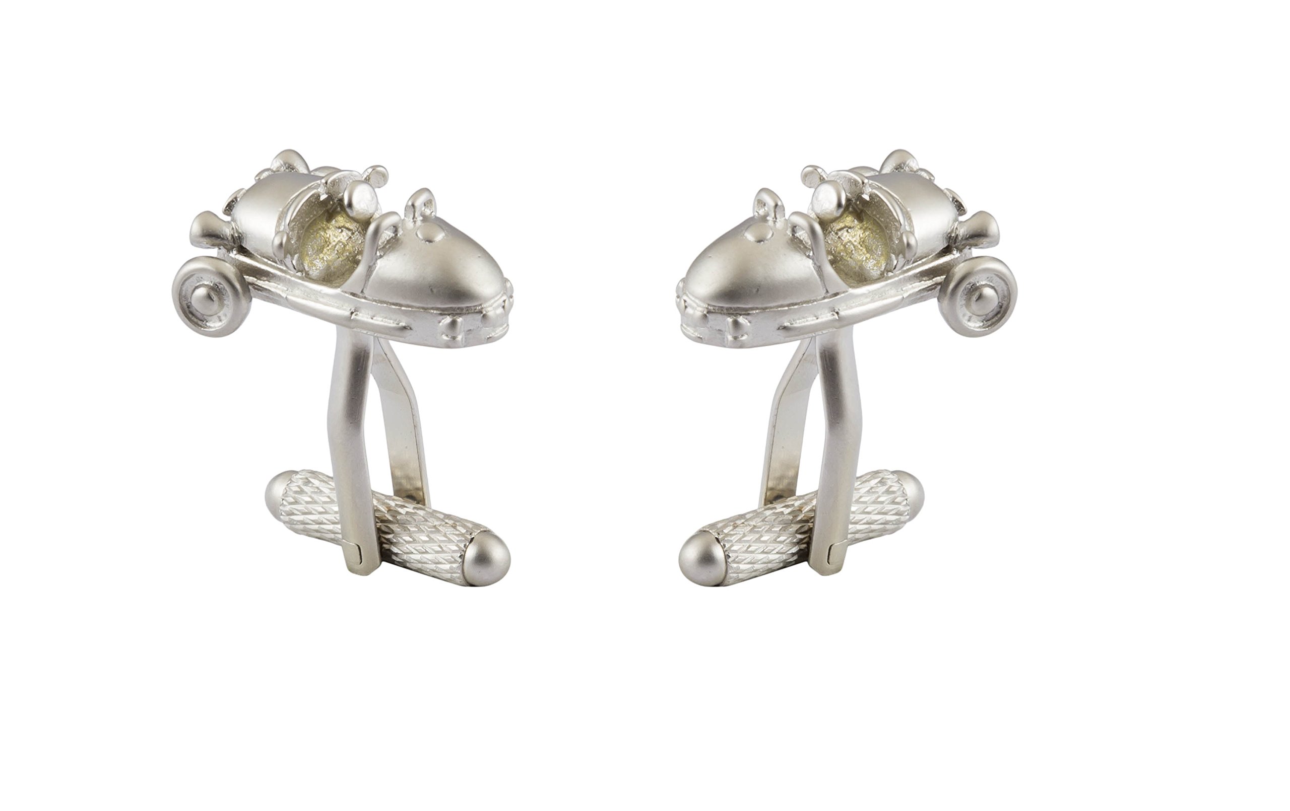 Knighthood Men's Vintage Motor Car Cufflinks Silver