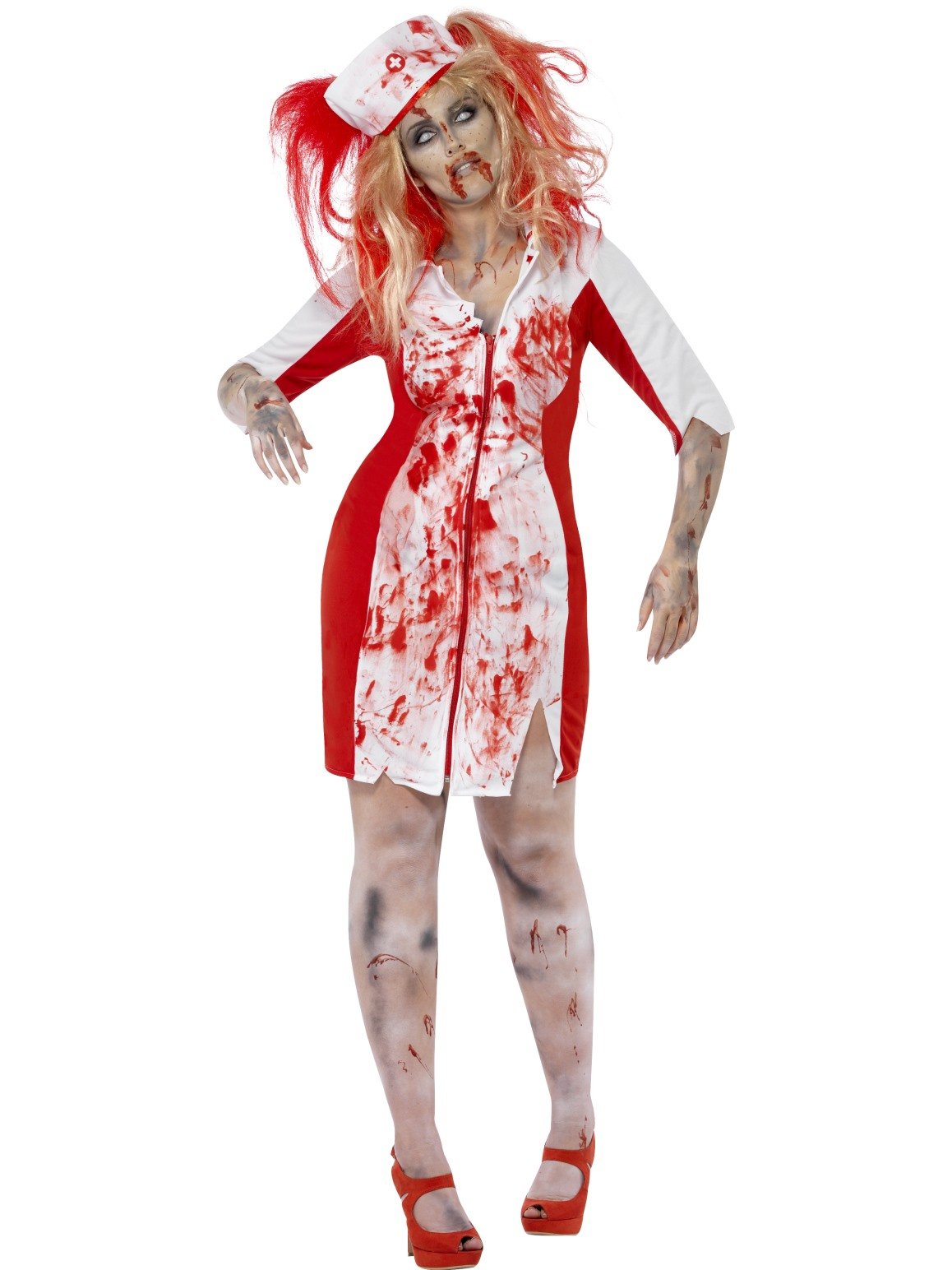 Fancy Dress Curves Zombie Nurse Costume (XXL)