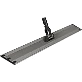 CleanAide Flat Mop Plate Frame for Microfiber Pads, Commercial-Grade Aluminum with 360&deg; Swivel, Hook and Loop Fastening, Lightweight and Durable, Gray, Frame Only, 18 Inches