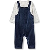 Amazon Essentials x Sofia Grainge Unisex Babies' Velour Overall and Long Sleeve Bodysuit Set
