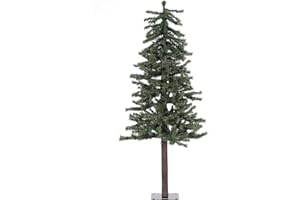 Vickerman 4' Natural Alpine Artificial Christmas Tree - Unlit Alpine Tree with 337 PVC Tips - Rustic Artificial Tree for Seasonal Indoor Home Decor -Tree Stand Included