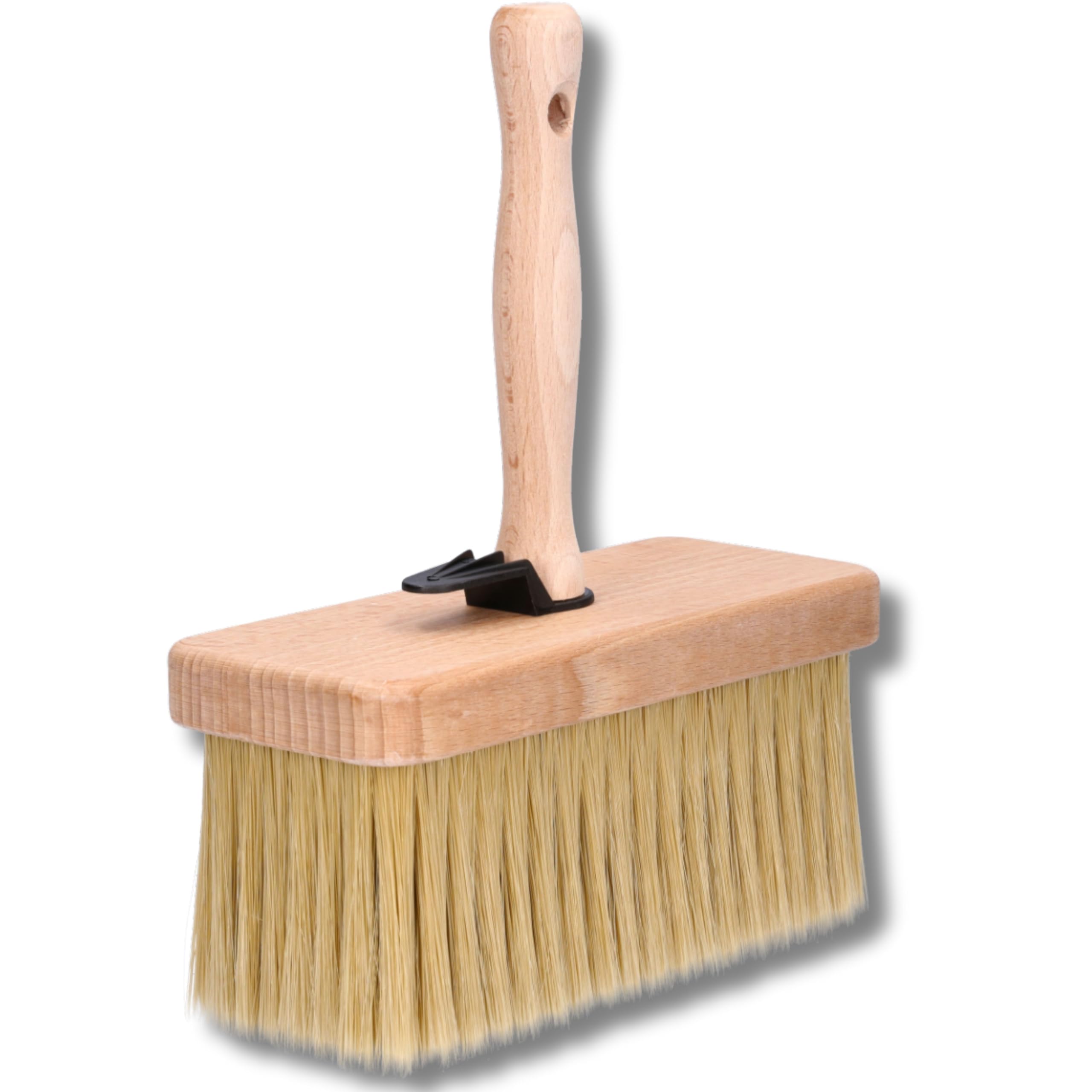 ToolSpace Surface Brush 190 mm, Wallpaper Brush, for terraces, for wallpaper, wide-blowing, wooden handle with natural bristles, Brush for primers, painters