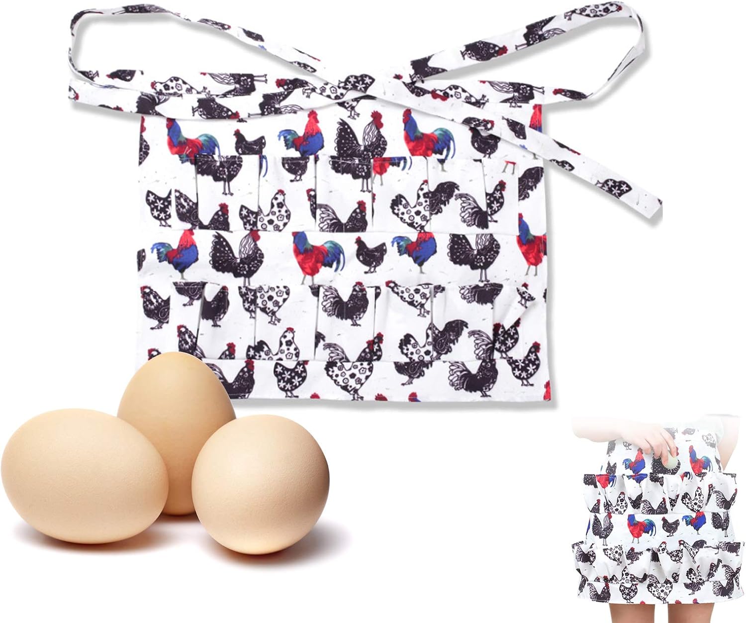 Egg Collecting Apron and Egg Apron Egg Holder, Chicken