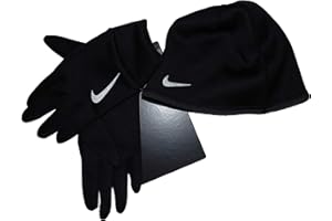 Nike Women's Run Thermal HAT and Glove Set M/L Black/Anthracite/Silver