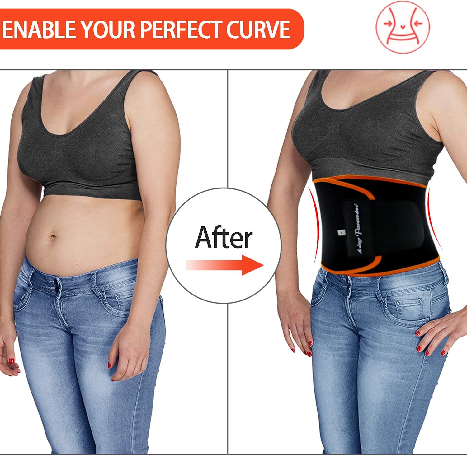 Waist Trimmer for Women & Mens Waist Trainer Sweat Belt Plus Size, Upgraded: Clothing