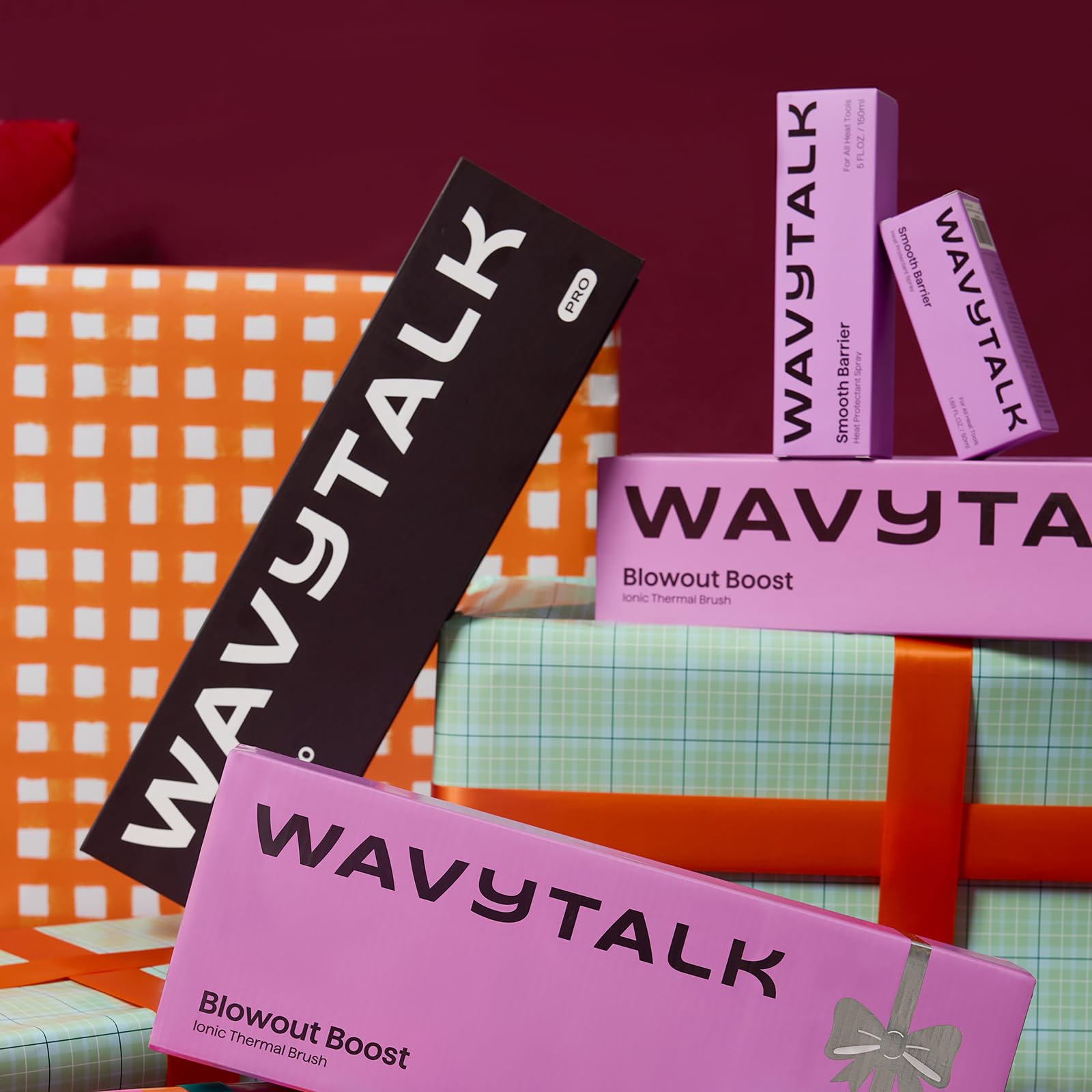 Wavytalk Thermal Brush, 1 1/2 inch Heated Round Brush with Detachable Head, Velvet Pouch and Dual Voltage for Travel, Easy to Create Blowout Look, Rose Gold