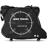 Bike Travel Case for 700C Road Bikes, Bike Wheel-Off Packing Travel Bag | With Aluminum Alloy Internal Support Frame, Protective Covers, Frame Padding &amp; Securing Straps for Airline &amp; Transport Travel