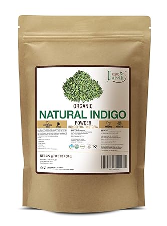 Just Jaivik 100% Natural Indigo Powder for Hair, 227g