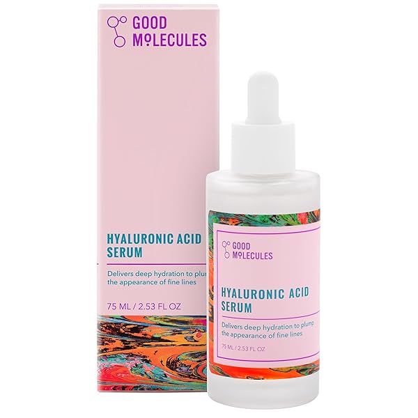 GOOD MOLECULES HYALURONIC ACID SERUM – 1% HYALURONIC ACID NON-GREASY ULTRA HYDRATING SERUM FACIAL MOISTURIZER FOR PLUMPER SKIN, SKIN CARE FOR FACE