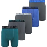 PUMA Men's 5 Pack Performance Boxer Briefs