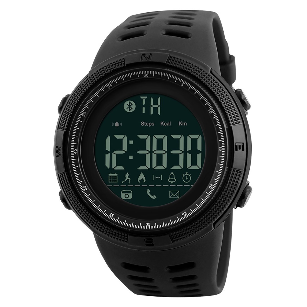 Longqi Watch Skmei - Reloj inteligente digital resistente al agua con función Bluetooth, calendario y actividad deportiva