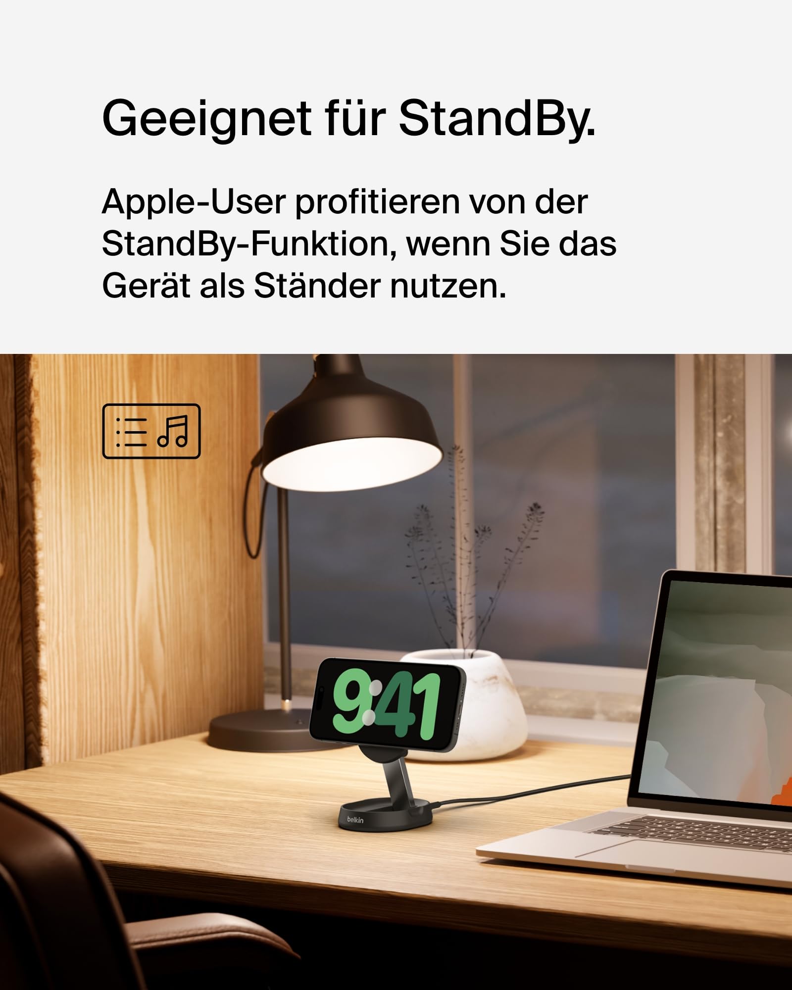 Belkin BoostCharge Pro induktive Ladestation 15W, Qi2-Ladegerät, kabelloses Ladegerät, kompatibel mit MagSafe, kabelloses Qi2-Ladestation für Apple iPhone 16/15/14/13/12, inkl. 20-W-Netzteil – Schwarz 7
