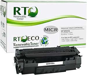 Renewable Toner Compatible MICR Toner Cartridge Replacement for HP Q5949A 49A Laserjet 1160 1320 3390 3392