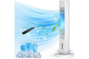 Climatiseur portable sans fenêtre, ventilateur tour de refroidissement de 89,9 cm avec télécommande, minuterie intelligente 7