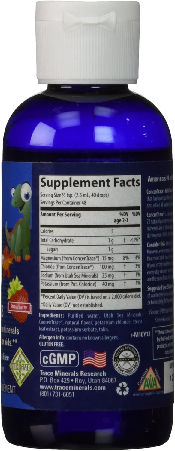 Trace Minerals Research Concentrate Kid's Trace Mineral Drops, 4 Fluid Ounce: Health & Personal Care