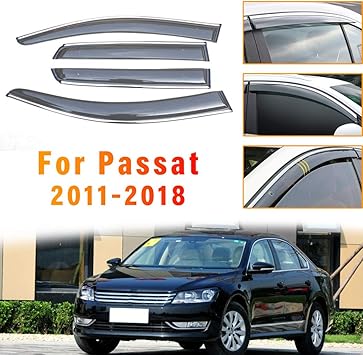 Amazon Fr Allyard Pour Vw Passat 2011 2018 Deflecteurs Et Visieres Fenetre De Cote De Voiture Acrylique Fumee Fenetre Garde Deflecteur Pare Soleil Pare Pluie 4pieces